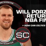 Will Porzingis return for NBA Finals? + How should Celtics guard Kyrie & Luka? | SportsCenter