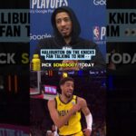 Tyrese Haliburton was having fun chirping at Knicks fans in Game 7 😅
