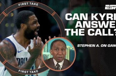 Stephen A. says 'DESPERATION' for Mavs will help Kyrie 'ANSWER THE CALL' in Game 3 😳 | First Take