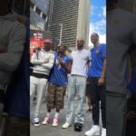 Jalen & Cody Williams 🤝 Olivier & Alex Sarr in Times Square on Draft Week! 🤩📸 | #Shorts