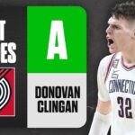 Donovan Clingan Selected No. 7 Overall By Portland Trail Blazers I 2024 NBA Draft Grades I CBS Sport
