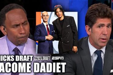 OK! OK! I'M GOOD! - Bob Myers convinces Stephen A. on Knicks drafting Pacome Dadiet 😅 | NBA Draft