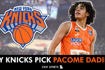 New York Knicks Pick Pacome Dadiet In Round 1 Of 2024 NBA Draft | Knicks Draft Grades