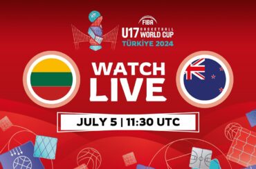 LIVE - Lithuania v New Zealand | FIBA U17 Basketball World Cup 2024 | Quarter-Finals