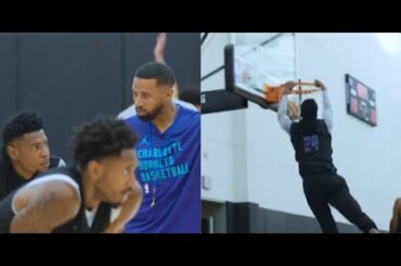 Head Coach Charles Lee putting in work during the Summer In Practice With the Charlotte Hornets!!