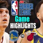 Golden State Warriors vs Miami Heat Game Highlights (07/06/2024) | 2024 NBA Summer League