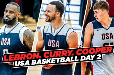 LeBron James & Steph Curry vs Cooper Flagg During USA Basketball Scrimmage