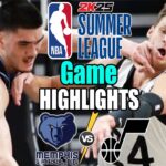 Utah Jazz vs Memphis Grizzlies Game Highlights (July 8, 2024) | NBA Highlights 2024
