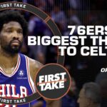 The Knicks OVER the 76ers are the BIGGEST THREAT to the Celtics?! 😲 | First Take