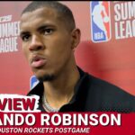 Orlando Robinson | Postgame Houston Rockets Vs Washington Wizards | 2024 NBA Summer League