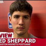 Reed Sheppard | Postgame Houston Rockets Vs Washington Wizards | 2024 NBA Summer League