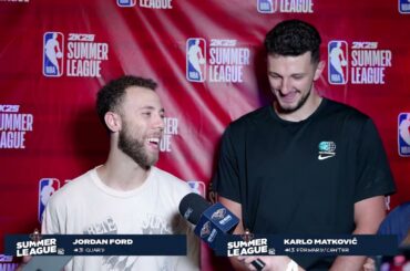 Jordan Ford, Karlo Matković on Game 2 vs. Magic, Pelicans roster | 2024 NBA Summer League Postgame