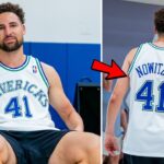 Klay Thompson Wearing A Dirk Nowitzki Jersey During 5v5 Scrimmage!