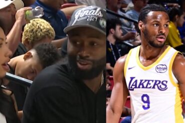 Jaylen Brown caught saying "I don't think Bronny is a pro" while watching him at Summer League