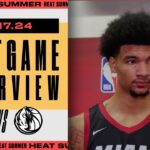 Kel'el Ware Postgame Interview | Miami HEAT vs. Dallas Mavericks | July 17, 2024