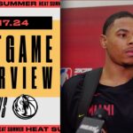Keshad Johnson Postgame Interview | Miami HEAT vs. Dallas Mavericks | July 17, 2024