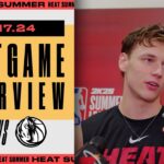 Pelle Larsson Postgame Interview | Miami HEAT vs. Dallas Mavericks | July 17, 2024