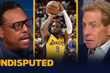 Bronny hits first 3 of Summer League, finishes with 12 points in Lakers win vs. Hawks | UNDISPUTED