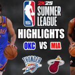 Oklahoma City Thunder vs Miami Heat [ FULL GAME ] (07/15/24) | 2024 NBA Summer League