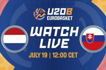 LIVE - Netherlands v Slovakia | FIBA U20 EuroBasket 2024 Division B | Quarter-Finals