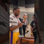 Bronny was presented with a custom gift 🎨