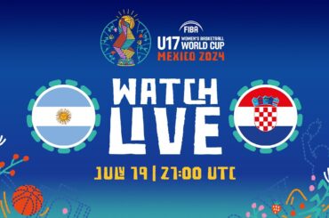 LIVE - Argentina v Croatia | FIBA U17 Women's Basketball World Cup 2024 | Class 9-16 game