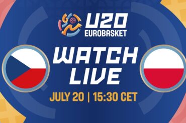 LIVE - Czechia v Poland | FIBA U20 EuroBasket 2024 | Class. Games 5-8