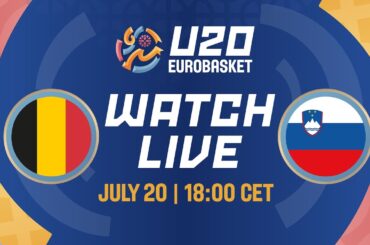 LIVE - Belgium v Slovenia | FIBA U20 EuroBasket 2024 | Semi-Finals