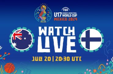 LIVE - Australia v Finland | FIBA U17 Women's Basketball World Cup 2024 | Class 5-8 game