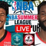 LIVE: HOUSTON ROCKETS vs PORTLAND TRAIL BLAZERS | NBA SUMMER LEAGUE 2024 | SCOREBOARD | PLAY BY PLAY
