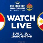 Indonesia v Philippines | Full Basketball Game | FIBA U18 Asia Cup 2024 - SEABA Qualifiers