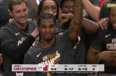 Josh Christopher Wins The Summer League Championship Game MVP! 🏆