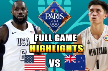 Team USA vs New Zealand Full Game Highlights | July 23, 2024 | Olympic Men’s Basketball Exhibition
