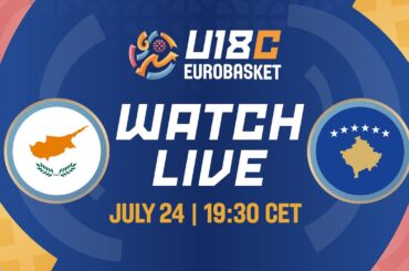 LIVE - Cyprus v Kosovo | FIBA U18 Women's EuroBasket 2024 Division C | Group Phase