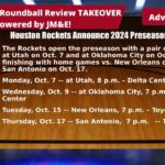 Rockets Announce 2024 Preseason Schedule. RIP, Gene Peterson.