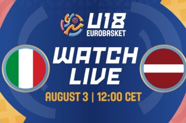 LIVE - Italy v Latvia | FIBA U18 EuroBasket 2024 | Class. Games 9-12