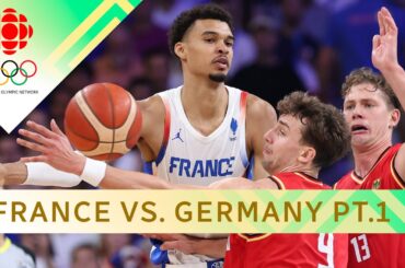 France vs. Germany Men's basketball group play FULL FIRST HALF | #paris2024