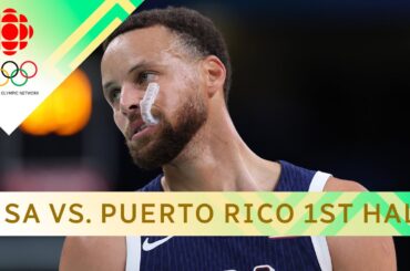 USA vs. Puerto Rico Men’s Basketball group play FULL FIRST HALF | #paris2024