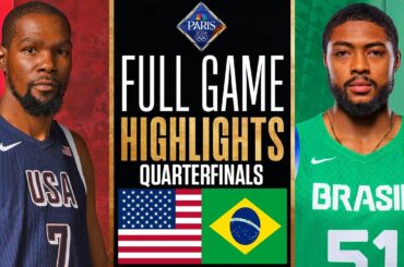 USA vs Brazil FULL GAME Highlights | Aug 5, 2024 | Olympic Men’s Basketball Quarterfinals NBA 2K24