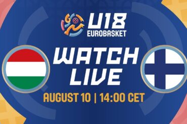 LIVE - Hungary v Finland | FIBA U18 Women's EuroBasket 2024 | Class. Games 5-8