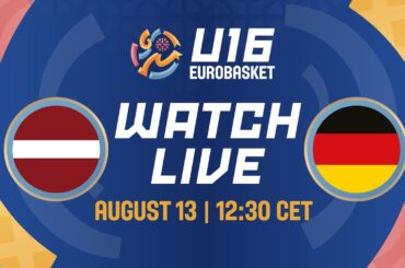 LIVE - Latvia v Germany | FIBA U16 EuroBasket 2024 | Round of 16