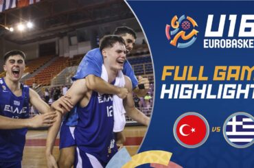 Quarter-Finals: Türkiye 🇹🇷 vs Greece 🇬🇷 | Highlights | FIBA U16 EuroBasket 2024