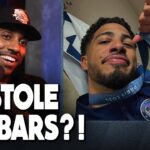 Jeff Teague REACTS to Tyrese Haliburton STEALING HIS BARS after winning gold with USA Basketball