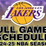 Los Angeles Lakers full games schedule | 2024-25 nba season
