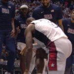 LeBron James has entire USA bench in shock after turning into his prime 😂