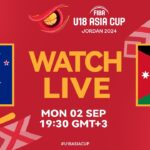 Group Phase | New Zealand v Jordan | Full Basketball Game |FIBA U18 Asia Cup 2024
