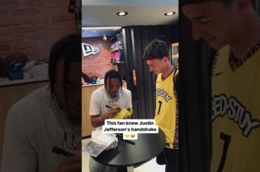 Justin Jefferson was impressed 🤝 (via @joaocarbone4/IG) #shorts