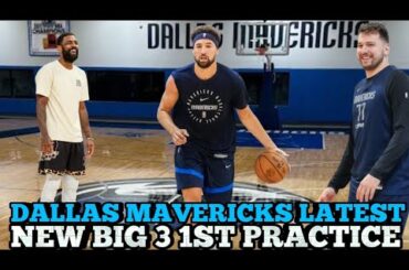 DALLAS MAVERICKS LATEST NEW BIG 3 1ST PRACTICE | HEADBAND KLAY,UNCLE DREW & LUKA MAGIC | MAVS UPDATE