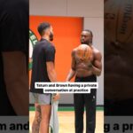 Jayson Tatum and Jaylen Brown PRIVATE Conversation at Practice
