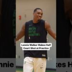 Lonnie Walker Makes HALF COURT Shot at Practice